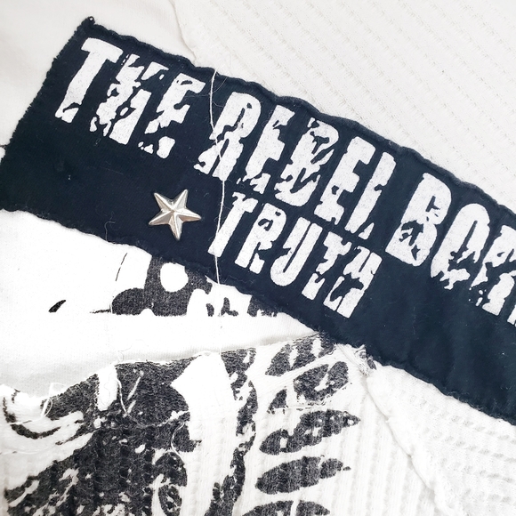 WET Women's 100% Cotton Edgy Punk Rock Rebel Long Sleeve Zip Up Jacket Size: Lg - Picture 4 of 5